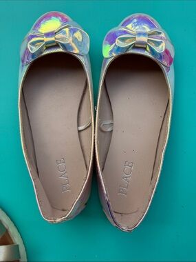 The Children's Place Iridescent Bow Ballet Flats - Multicolor